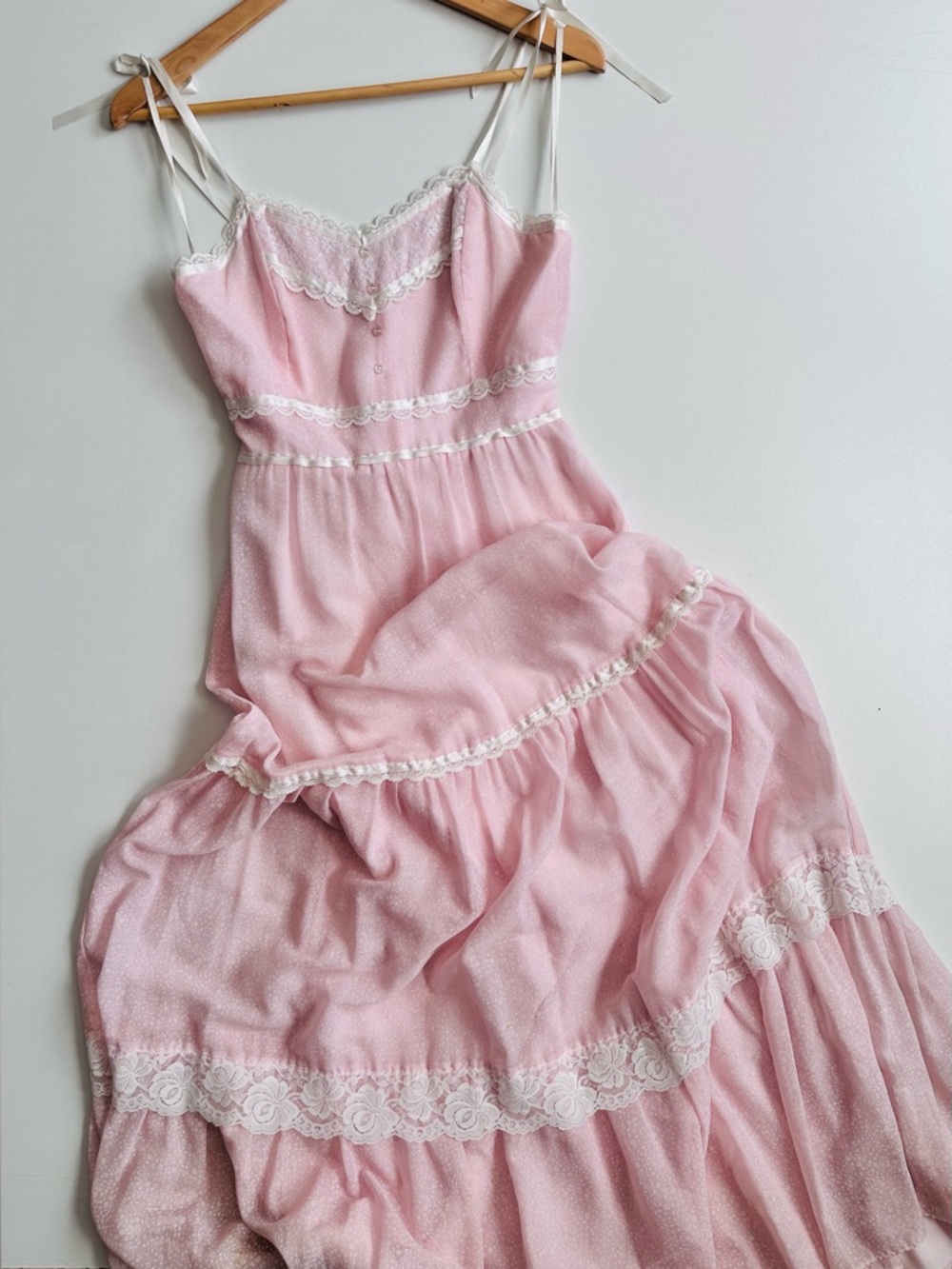 Vintage 1985 Prom Dress Maxi Dress Light Pink Size Medium